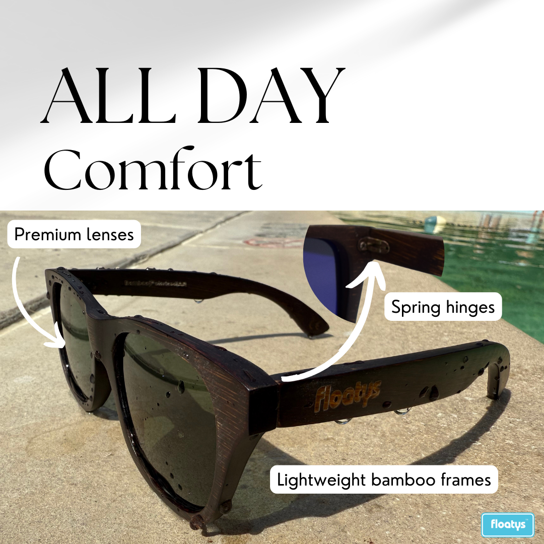 Driftwoods Floating Bamboo Sunglasses (Small and Large sizes)