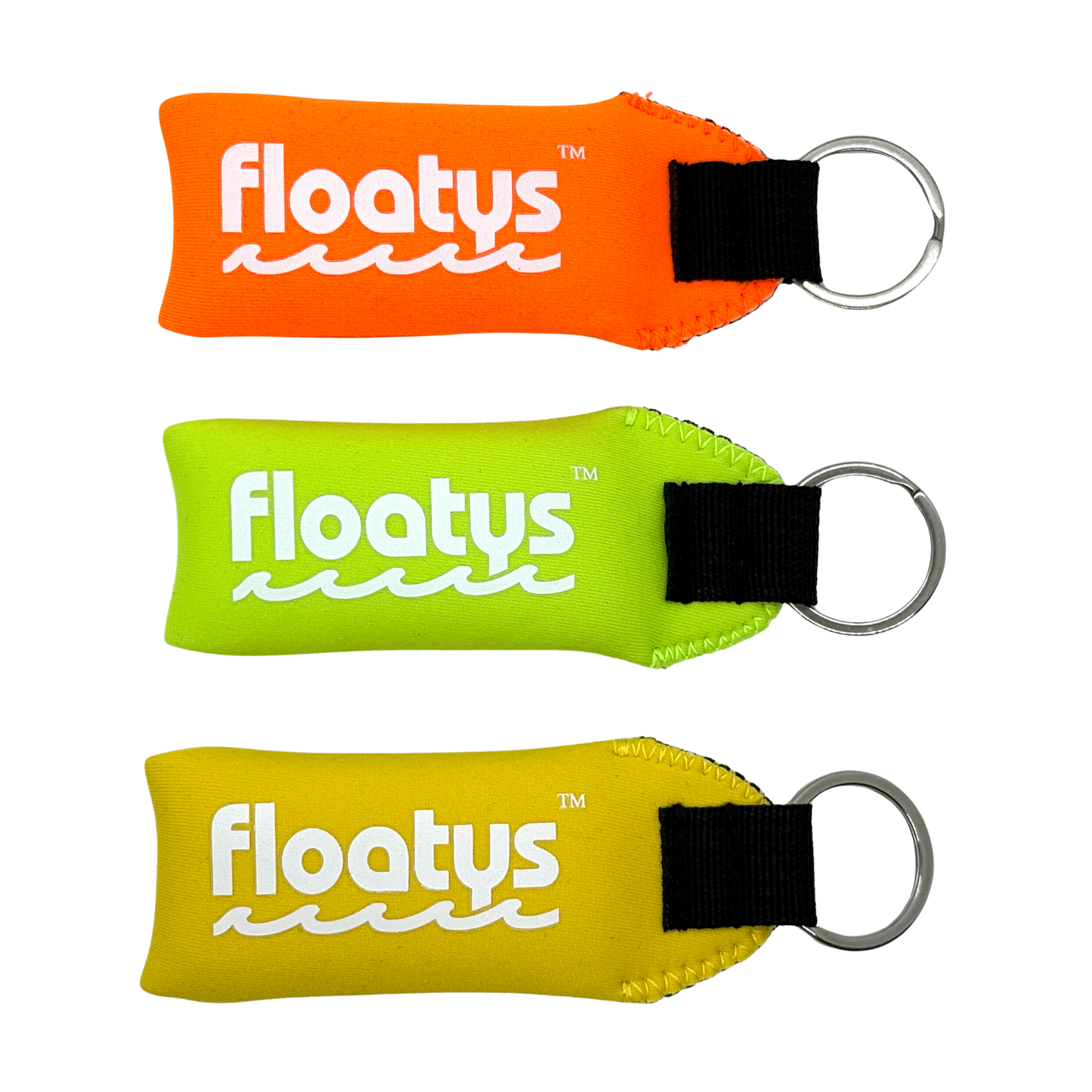 High Visibility Floating Neoprene Keychains - 3 Pack