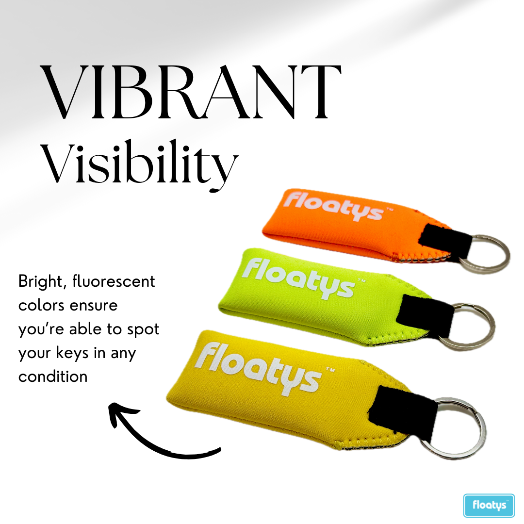 High Visibility Floating Neoprene Keychains - 3 Pack