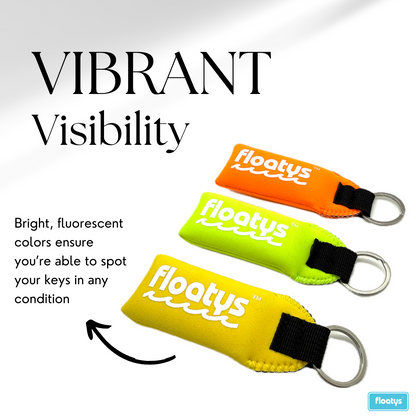 High Visibility Floating Neoprene Keychains - 3 Pack
